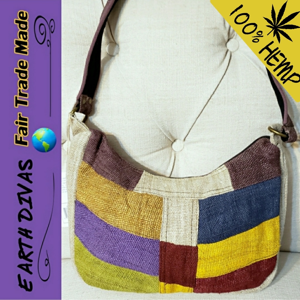 NWT🌍Earth Divas Patchwork Shoulder Bag